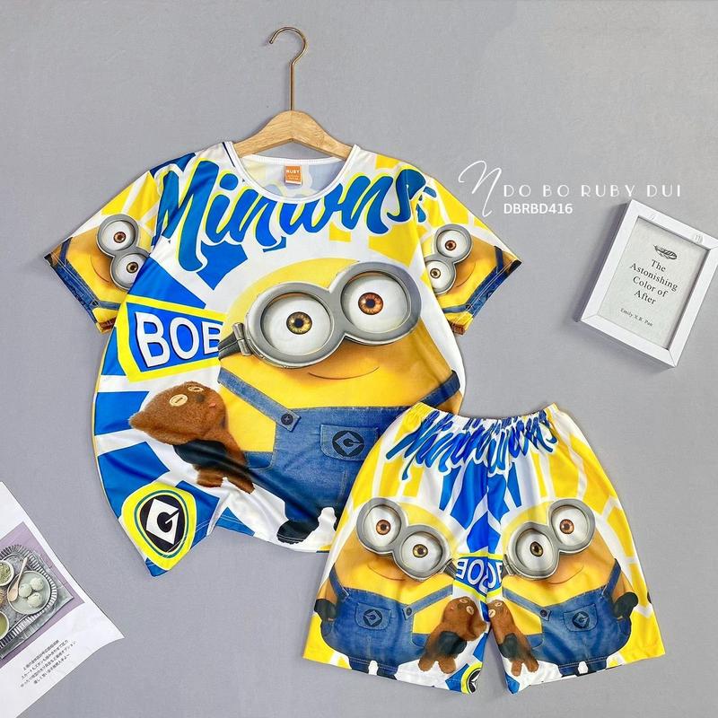 Product Introduction of Đồ bộ thun mặc cặp mẹ và bé mẫu minion chất mềm, mịn, mát, k nhăn, k xù lông, k phai màu phù hợp cho bé trai,gái, & cả gia đình 12