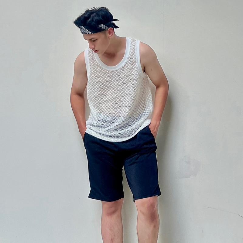 Áo tanktop lưới thời trang ,form regular mặc đi biển ,du lịch [Mã 21]  Menswear 5
