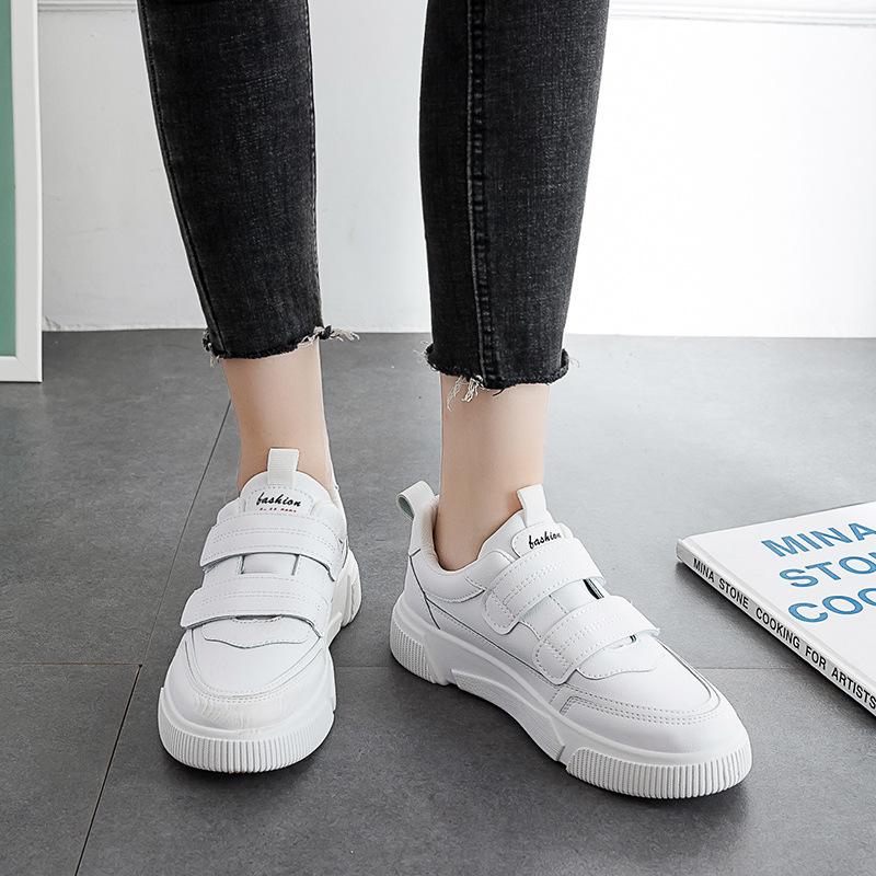 Velcro-Giày Trượt Băng Nhỏ Màu Trắng Cho Nữ, Giày Thường Ngày, Thoáng Khí, Cho Học Sinh, Mùa Xuân, Mới 4