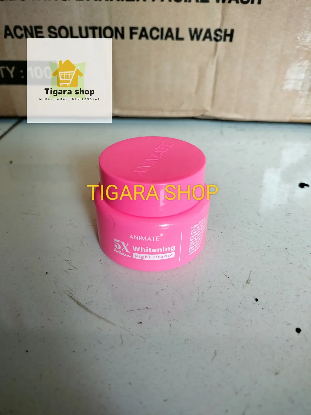 Animate Whitening 5x Series Pembersih Wajah Pemutih Night Cream Day Cream Facial Wash Facial Toner Facial Serum Original Perawatan Mencerahkan Vitamin