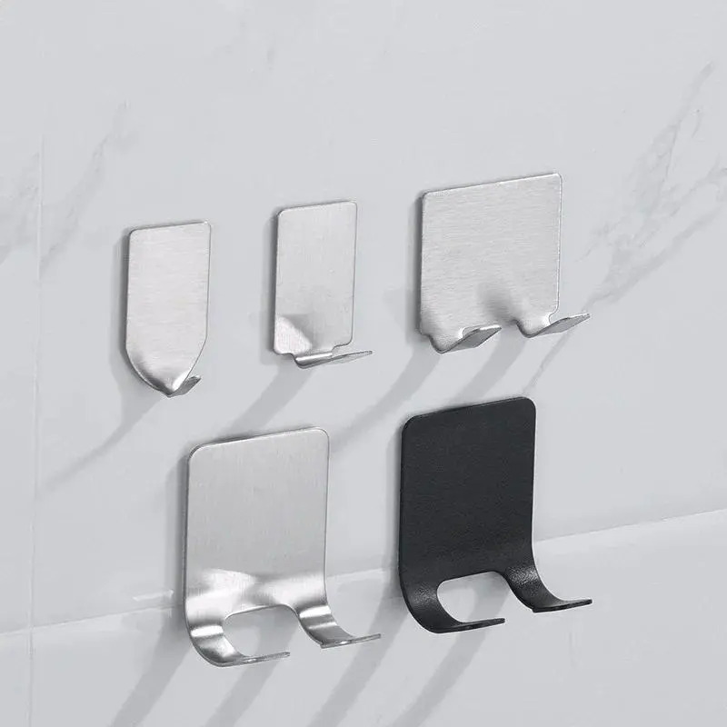 2pcs Wall Razor Hanging Stainless Steel Holder Storage Hook Bathroom Toliet Shaving Rack Men Shaver Stand Shelf Hanger Hook Organiser