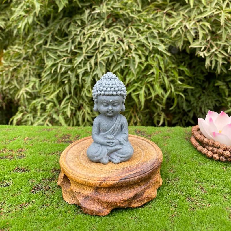 Bộ Tượng Phật mini cao 7cm trang trí tiểu cảnh phong thủy sân vườn decor thờ tự nhỏ Tranh