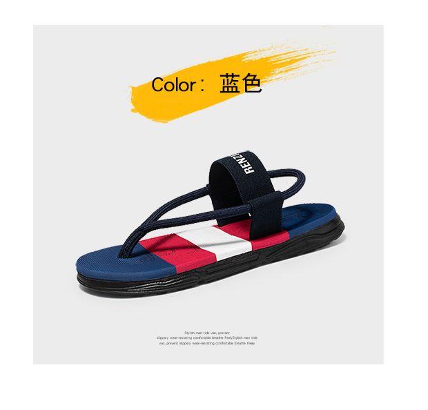Product Introduction of Hot-Selling Men's Summer New Flip-Flops Casual Outdoor Non-Slip Wear-Resistant Beach Sandals Two-Way Soft Sole Sandals for Men 8