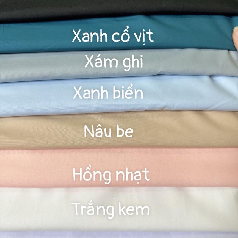 Vải Kate may áo sơ mi nam nữ học sinh khổ 1,5m vải ko co giãn mát thấm hút mồ hôi