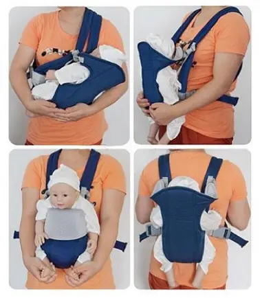 Địu Em Bé 4 Tư Thế – Địu Trước Sau Chắc Chắn, An Toàn, Thoải Mái Cho Bé Yêu