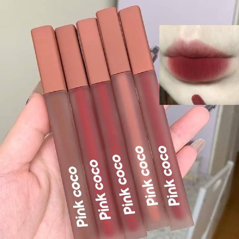 Son Kem Bùn, Pink Coco, 6 Màu Có Sẵn, Kết Cấu Lì Không Thấm Nước, Hiệu Ứng Bùn 0