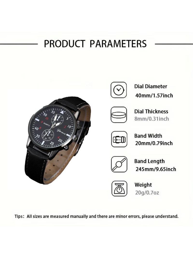 Product Introduction of Men's Business Fashion Watch & Sunglasses & Wallet & Belt & Keyring Set, Fashion Watch Set for Party, Daily Clothing Decor, Trendy All-match & Exquisite Watch Set for Gift 1