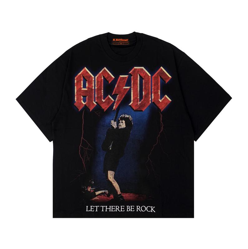 Tshirt Oversize NonWash ACDC Let There Be Rock Vintage Tees 1