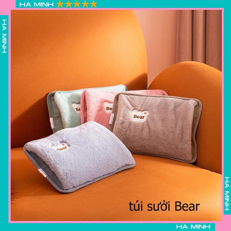 Túi sưởi, chườm nóng bụng, giảm đau bụng, giữ ấm hạ sốt gấu Bear cắm điện 1