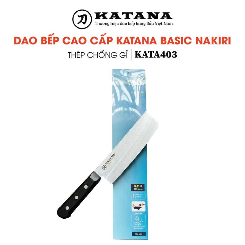 [ KATA403 ] Dao thái đa năng KATA403 (165mm) - Dao bếp cao cấp KATANA Basic Nakiri