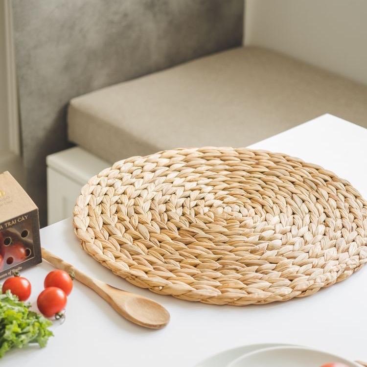 thảm lục bình tròn vintage