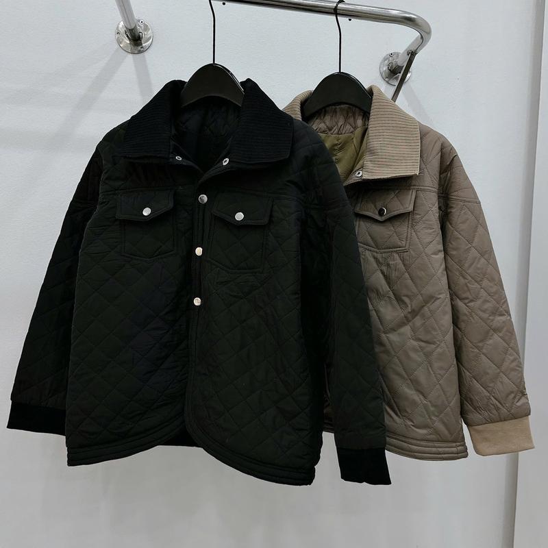 Áo phao quả trám trần lông cổ bẻ 2 màu bigsize nữ (20891) Top