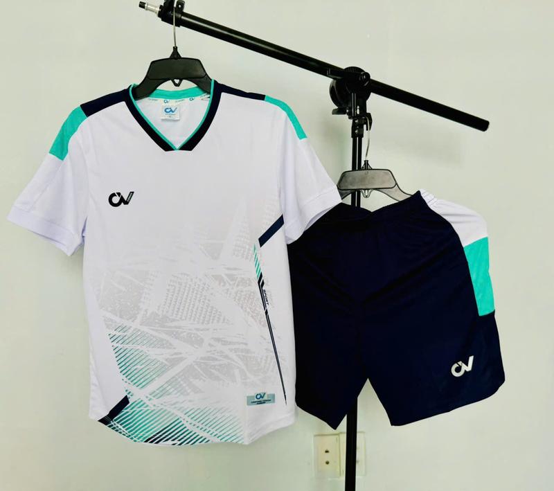 IN TÊN SỐ Quần áo bóng đá C.500 - MÀU TRẮNG, Bộ thể thao vải mè in tên số theo yêu cầu Top Trang Phục Nam, Size S->XXL
