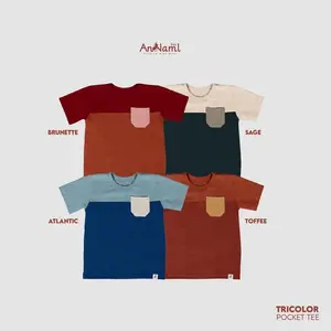 An-Naml Kids - Tricolor Pocket Tee - Kaos Anak 3 Warna Usia 2-12 Tahun