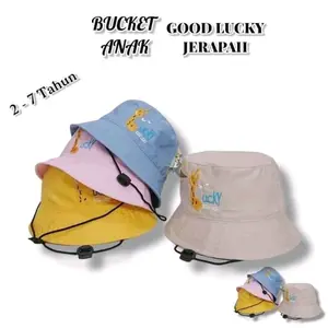 topi bucket anak jerapah goodlucky, bucket balita 2-8 tahun