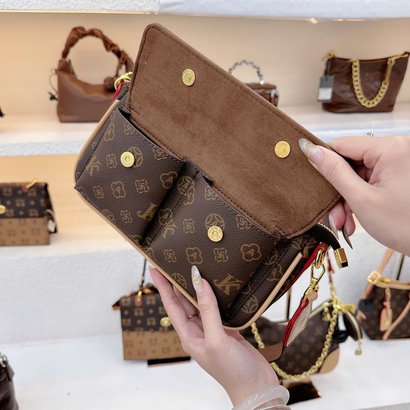 Túi Xách Nữ, 2 Túi Nhỏ, Chất Liệu Da, Dành Cho Nữ, Size 25 %1102&99045N_T #C70 Bag Đeo Vai 4
