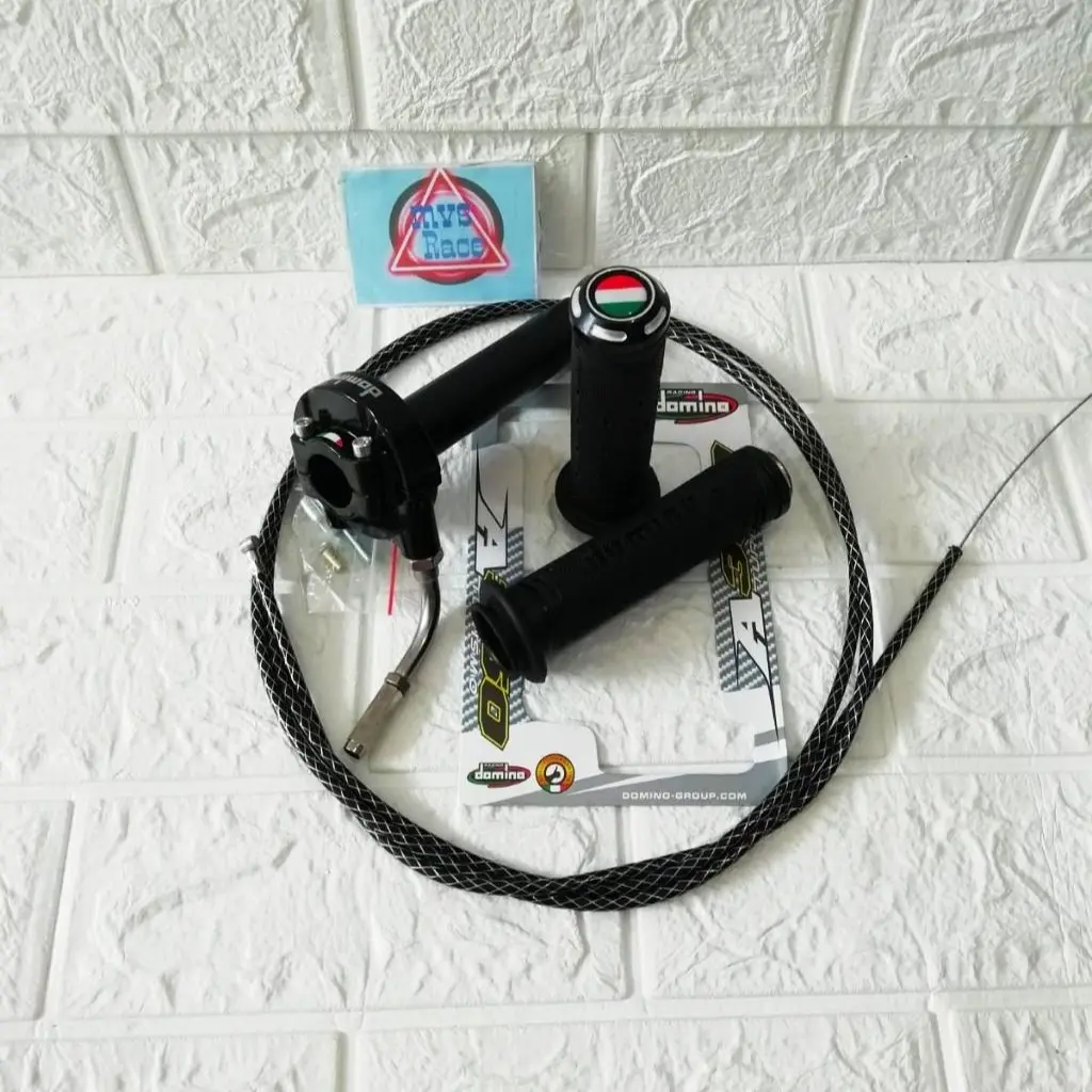 Gas Spontan 1 Kabel + Handgrip Jalu Cnc  = Mio Sporty, Beat Karbu, Beat Fi, Vario 110 Karbu, Jupiter Z, Satria Fu, Byson, Scorpio Z.