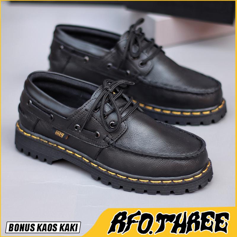 RFO.THREE Sepatu Docmart Low Pria Formal Pantofel Low Boots Kulit ...