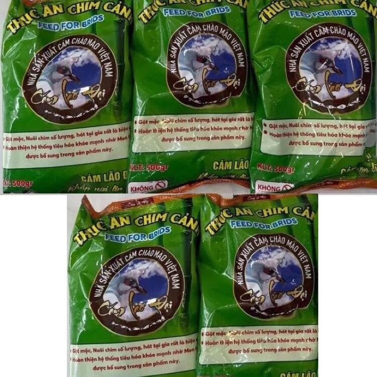 Cám Tổng Hợp bao xanh Lão Đại 6 Gói Kèm xúc inox