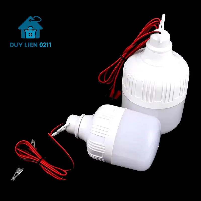 Bóng Điện Kẹp Bình Ắc Quy 12V 20W, Bóng LED Tịnh Kiệm Điện Siêu Sáng, 4