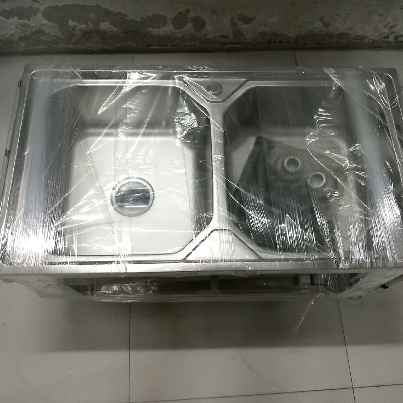 chậu rửa đôi 50x90 cao cấp 100% inox siêu dày,trọn bộ có kèm theo vòi inox 304 và dây cấp nước 3