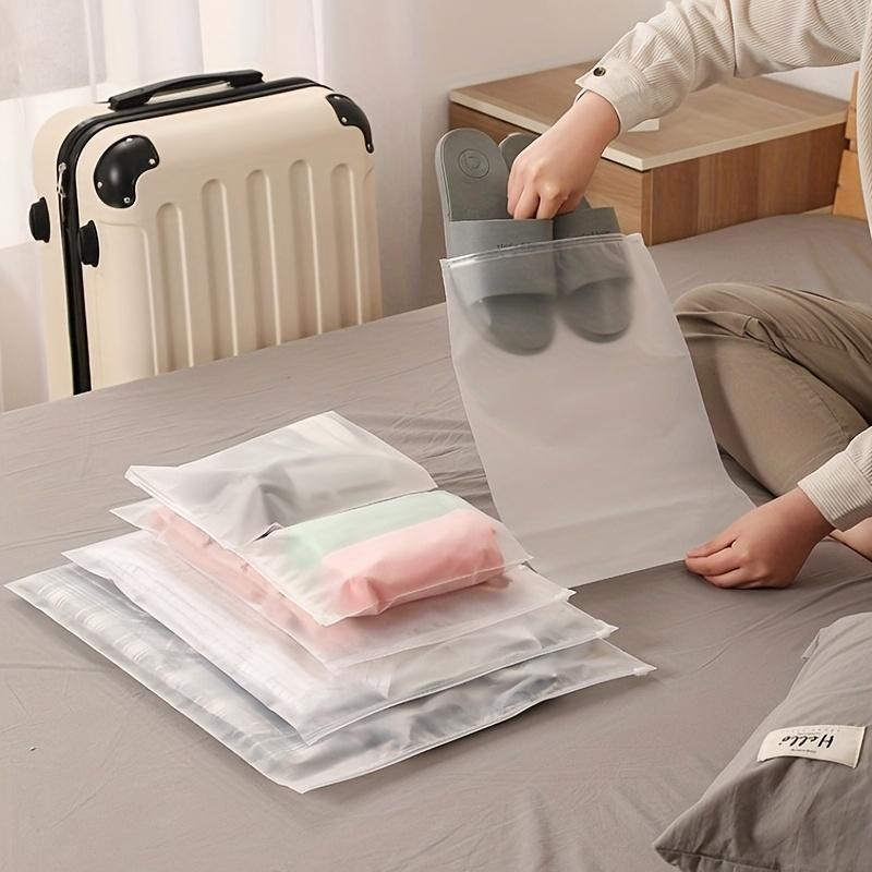 Product Introduction of Travel Shirt Packaging Bag Set, 10pcs Transparent Zipper Clothing Storage Bag for Jeans, Pants & T-shirts, Travel Accessories, Household Storage Organizer, Travel Essentials 9