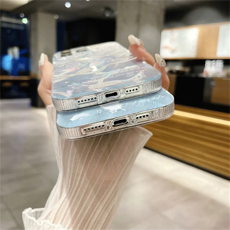 Luxury Casing For VIVO Y28 Y200E Y03 Y18 Y100 Y17S Y27S Y27 Y36 Y22S Y21 Y20 Y17 Y16 Y15S Y51 Y02S Y20 Y33T Y15 Y12 Y11 Y91C Y93 Y1S Y12S Y12A Y20i Y20A Y21S Falling feathers cover Phone Case Hard Case 6