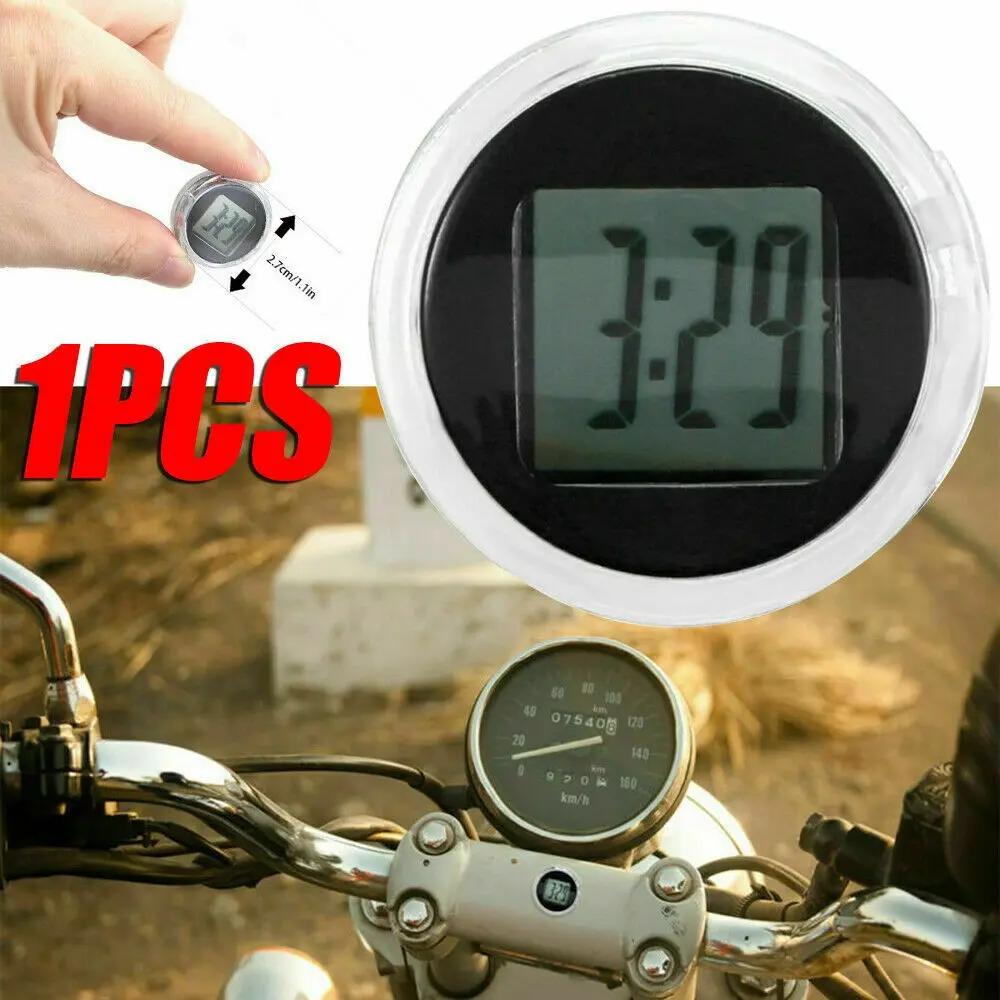 Đồng Hồ Kỹ Thuật Số Mini Dán Vào, 1 Chiếc, Thích Hợp Cho Xe Máy Và Xe Đạp, Cho Văn Phòng, Két Sắt, IP64, Chống Sốc Và Rung, Chống Thấm Nước, Dễ Lắp Đặt