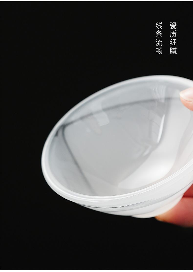 Product Introduction of Glaze Master Cup Home Office Tea Brewing White Jade Tea Cup Single Cup Personal Tasting Cup Kung Fu Tea Set Douli Cup 10