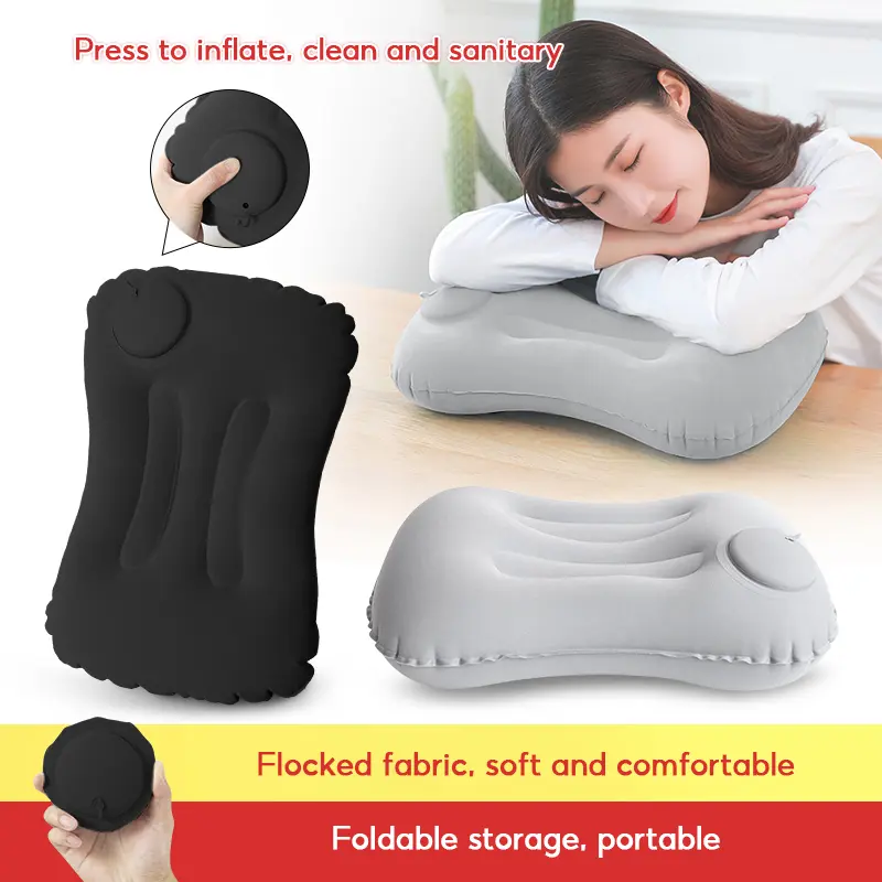Inflatable Travel Pillow Automatic Air Nozzles Pillows Camping Outdoor Supplies Tourism Pillows