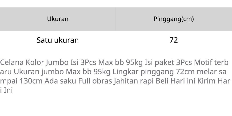 Celana Kolor Wanita Jumbo Bahan Rayon Motif Kekinian Dewasa Nyaman Pendek Santai Harian