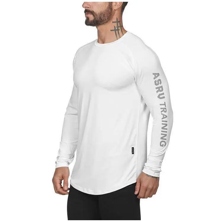 Áo tập gym nam dài tay ASRV training thun lạnh 4C,áo gym nam siêu thấm hút   Trang Phục Sport