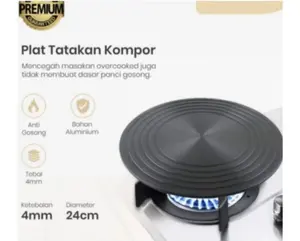 PLAT TATAKAN ALAS PANCI KOMPOR ANTI GOSONG KONDUKSI DIFFUSER GAS Aluminium Daging