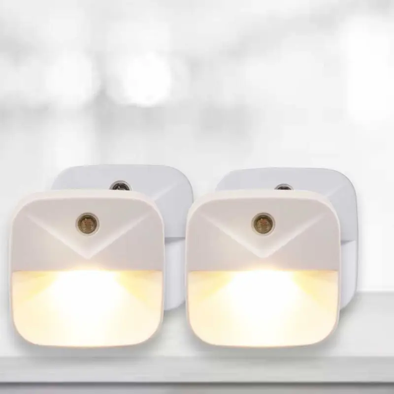 BISA COD L6075 Lampu Tidur LED Model Persegi / Lampu Tidur Sensor / Otomatis Night Lamp Square / Sleep Mini Lamp Square Otomatis Bulat Kamar Kotak White 5