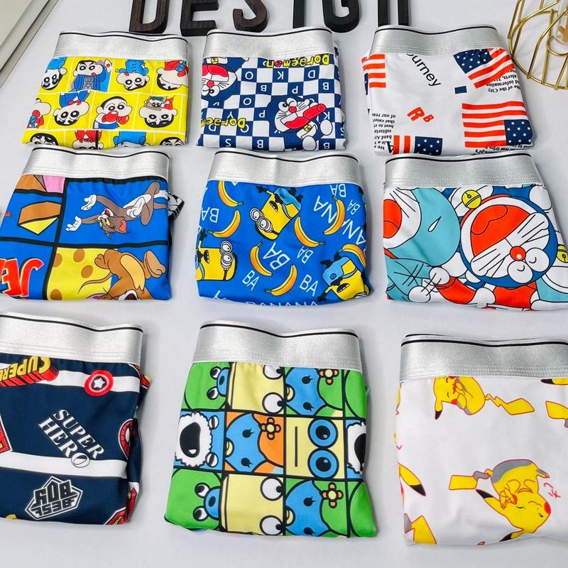 Combo 3,4,5,6,10 quần sịp đùi hình Kute Nam Menswear quần lót nam thun lạnh cao cấp in hình Doremon PiCA.chu quần lót nam boxer quần sịp nam quần ship nam quan lot nam