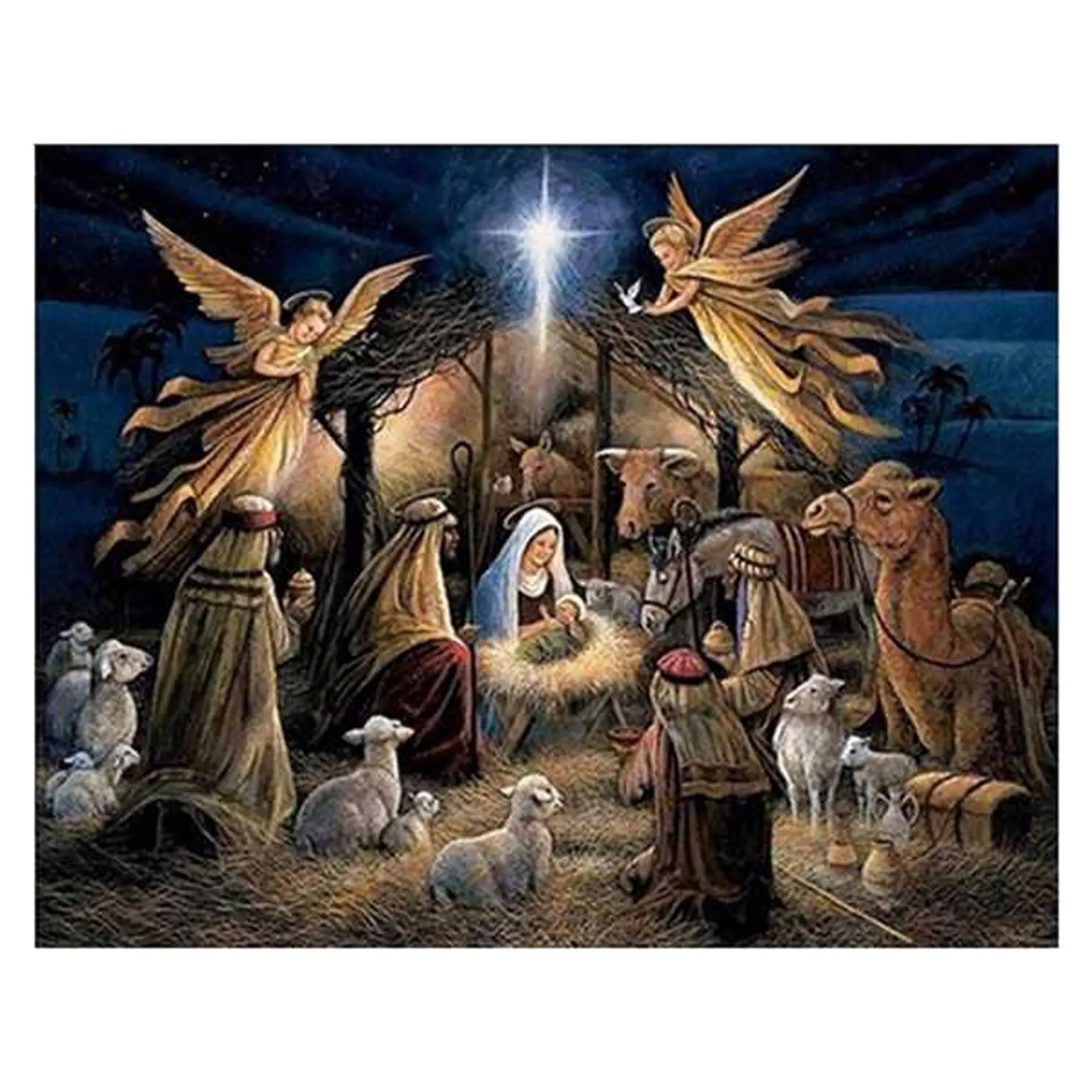 Diy Diamond Embroidery Angel Jesus Christian Full Round for Home