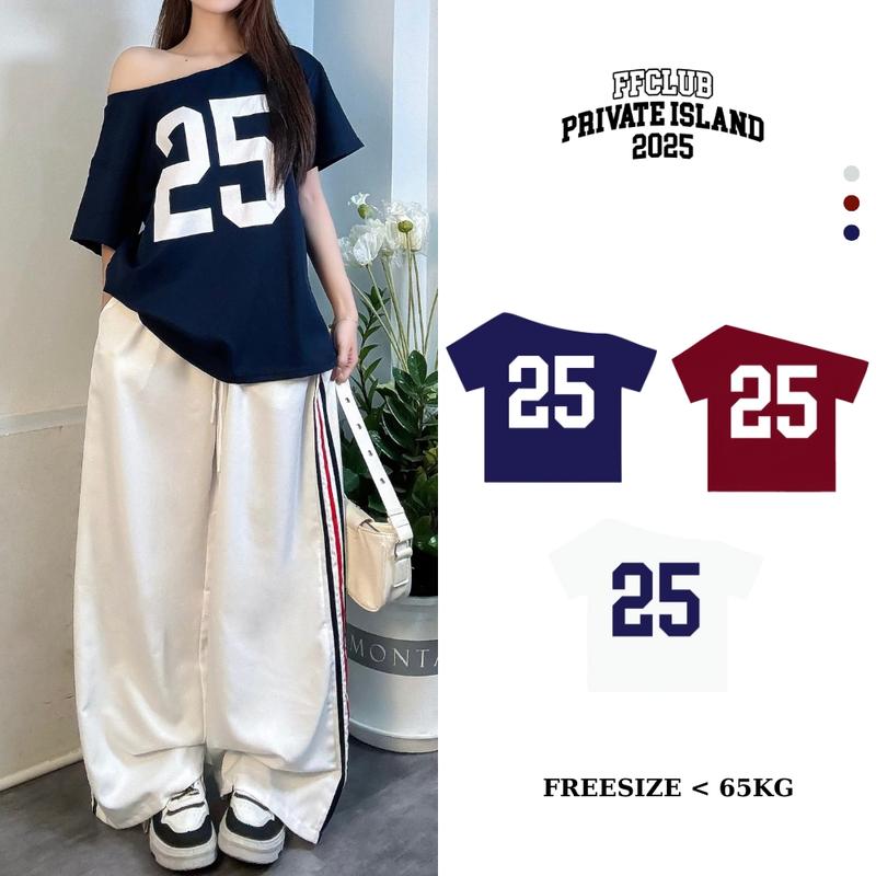 [CÓ TÁCH SET] ÁO THUN LỆCH VAI FORM RỘNG & QUẦN KAKI PARACHUTE ỐNG RỘNG - FRIENDS FOREVER CHÍNH HÃNG