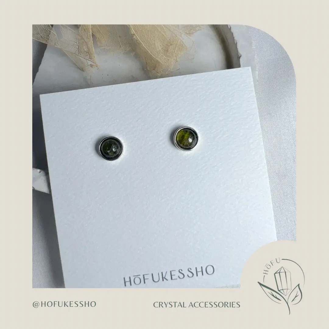 Anting Crystal Batu Alam stud