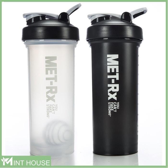 Bình lắc tập gym bình nước thể thao Shake bottle Met RX 1 Lít Sport Đạp Xe Đạp