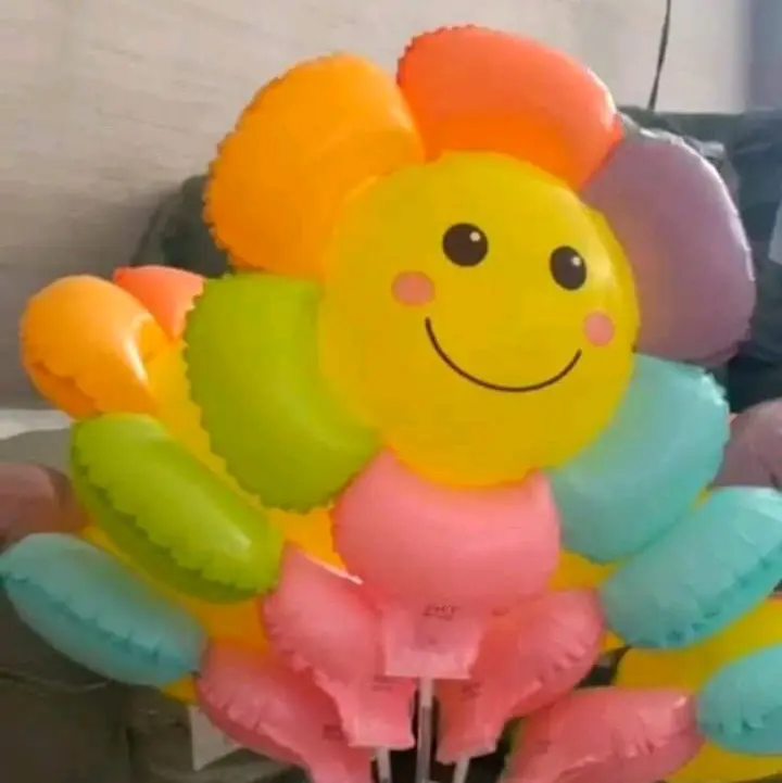 Mainan Anak-anak Balon Matahari Rainbow Medium +Stick Terlaris
