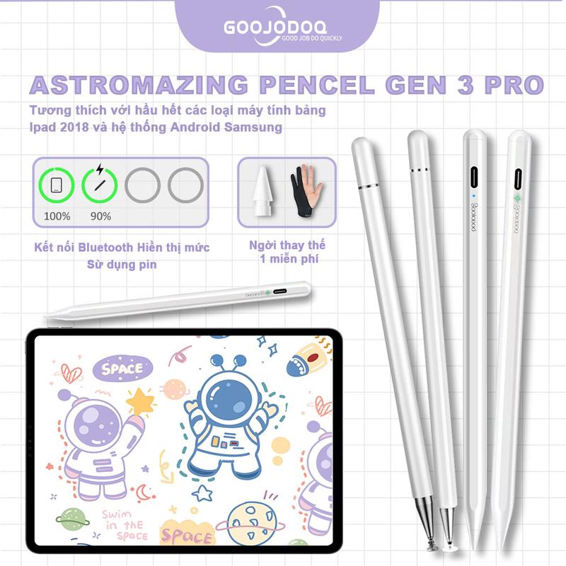 [không tặng bao tay] Bút Cảm Ứng stylus Goojodoq Bluetooth Gen 1 Đa Năng Cho Android / Ipad / HUAWEI / xiaomi / oppo pad Wireless Không Dây