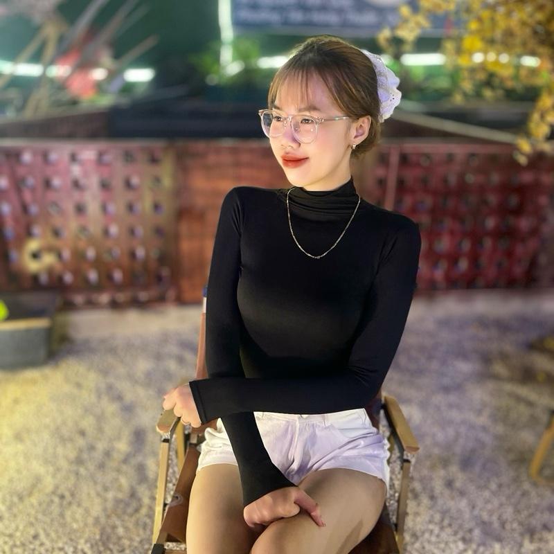 Combo 3 áo thun tay dài nữ cổ tròn dáng dài chất thun tăm lạnh quảng châu ,có 2:size ;số 1:phù hợp từ :38kg-48kg .số 2:phù hợp từ 48kg-58kg 4