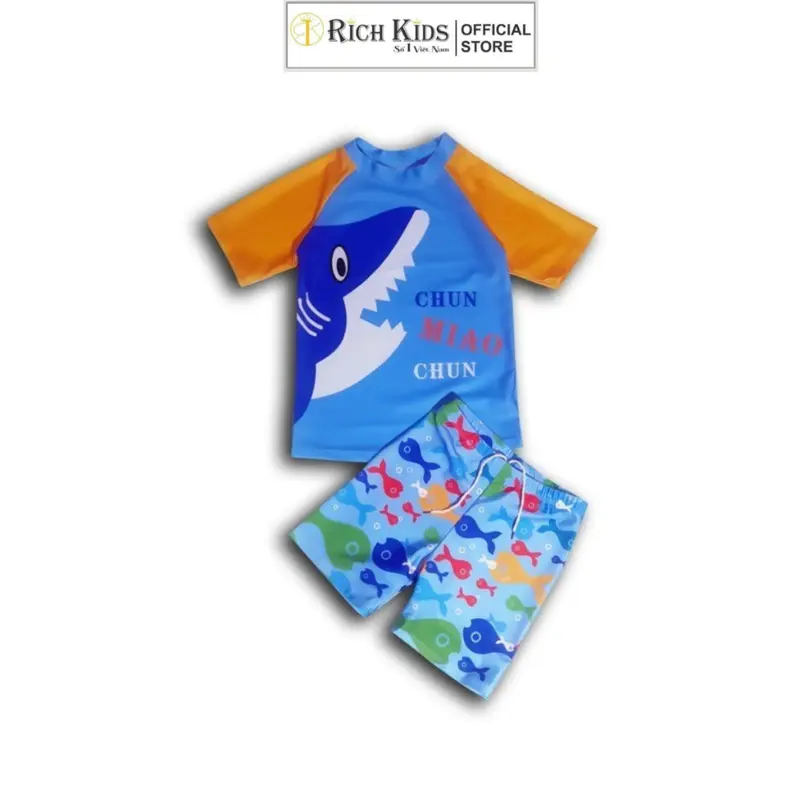 Bộ Đồ Bơi Rời Cho Bé Trai Hãng Richkids In Hình Cá Mập Dễ Thương 1