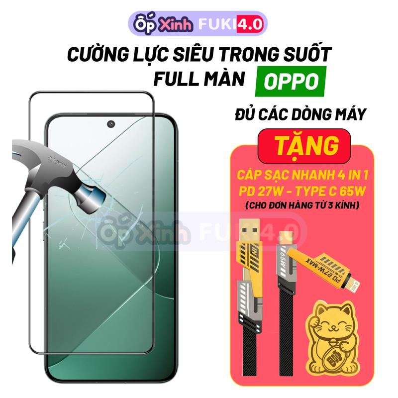 Kính cường lực cho OPPO siêu trong suốt cho A79 5G A5 PRO A58 A78 F11 PRO A5 2020/A9 2020 A15 A16K A17 A94 A95 A57 A57S A77/A77S A76 A96 A93 RENO 12f/11f/5Z/6Z/7Z/8Z/2/2Z/2F/3/8T/4/5/6 a60