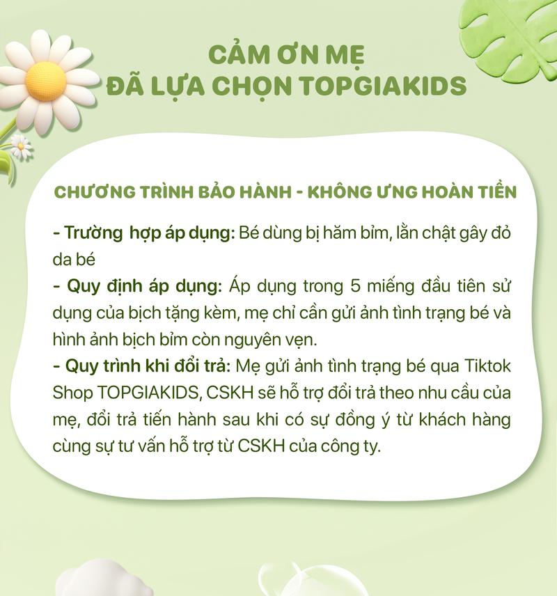 Product Introduction of (TẶNG 100 MIẾNG LÓT THẤM SỮA) 1 BỊCH Tã Bỉm Topgiakids pH<7 an toàn cho da bé, mềm mại, mỏng nhẹ, chống tràn tối đa tặng 100 miếng lót thấm sữa và kèm 2 miếng dùng thử (TDN) 17