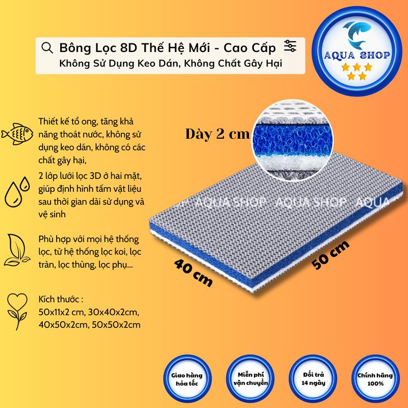 Bông lộc cao cấp 8D lọc nước hồ cá bể cá cảnh