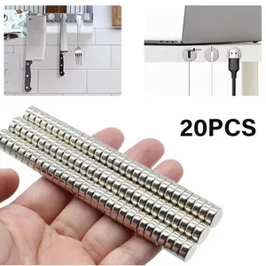 20pcs Magnet Bulat Kuat N35 Neodymium Magnet Magnet Besi Magnet Bundar 3*2, 6*2, 8*2, 12*2mm