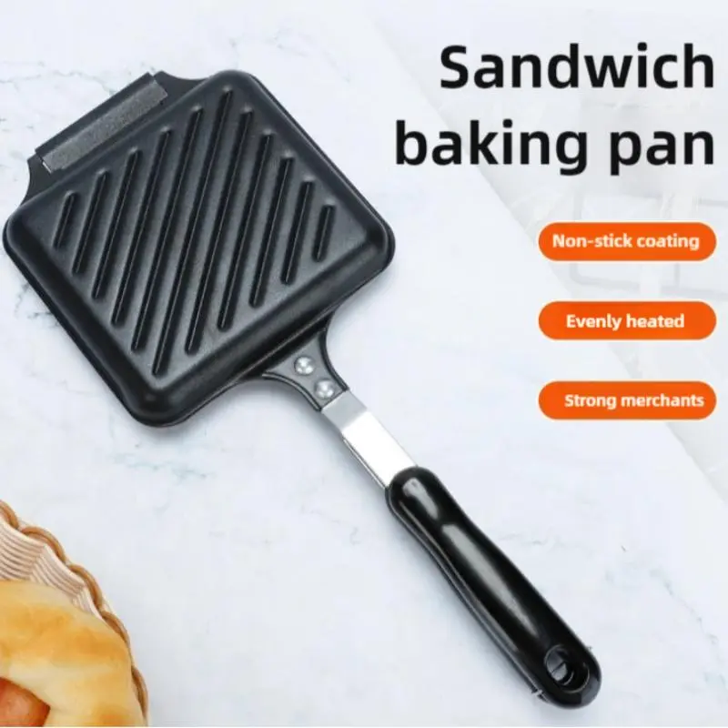 Non-stick Sandwich Bread Baking Pan, 1 Count Double-sided Sandwich Bread Baking Tray, Kitchen Baking Tool for Home Use 7