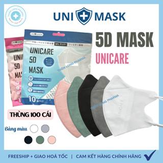 Thùng 100 Cái Khẩu trang 5D Uni Mask 3 lớp kháng khuẩn - UNI CARE khẩu trang 5d
