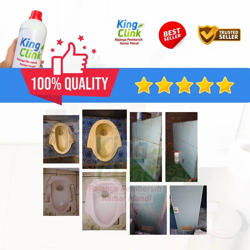 Paket 2 Botol King Clink Pembersih Kamar Mandi Ampuh Cairan Plastik 4